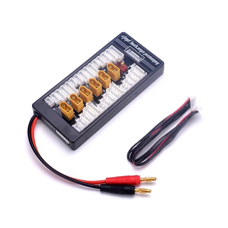 (2 pc) FlyRobo 4mm Banana Connector XT60 Plug 2-6S Lipo Battery Parallel Charging Board 3