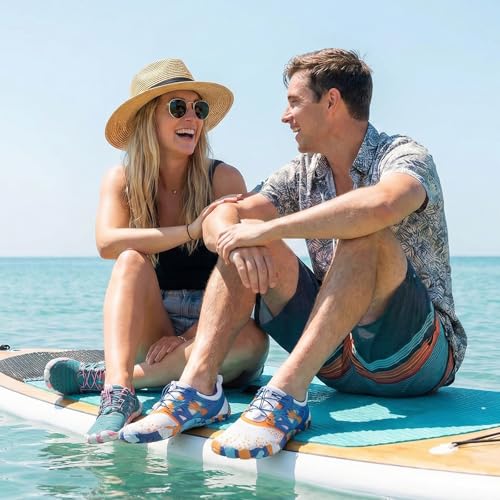 Image of XIHALOOK Athletic Hiking Water Shoes Womens Mens Quick Dry Barefoot for Beach Walking Kayaking Surfing Training