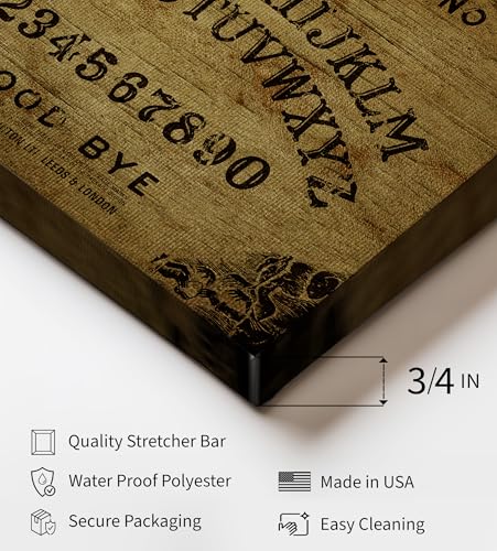 Image of Poster Master Old Ouija Board Canvas - Supernatural Print - Paranormal Art - Classic Spiritual Gift for Artist, Friend - Seance Art - Wall Decor for Home, Office - Available in 8x10 to 30x40