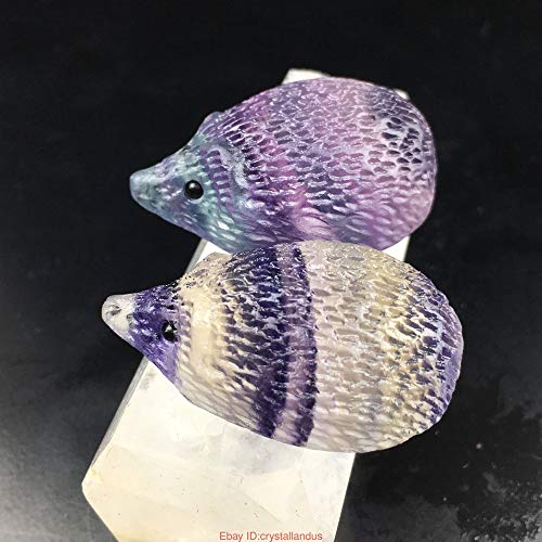 MZY1188 1pc Natural Quartz Crystal Fluorite Hedgehog,Carved Rainbow fluorite Mini Hedgehog hone Decorations diy Handicrafts