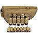 FARMSOLDIER Rifle Stock Pack Cheek Pad，Buttstock Ammo Holder Zippered Utility Pouch，Cheek Riser Padded Cheek Rest Pouch Tan