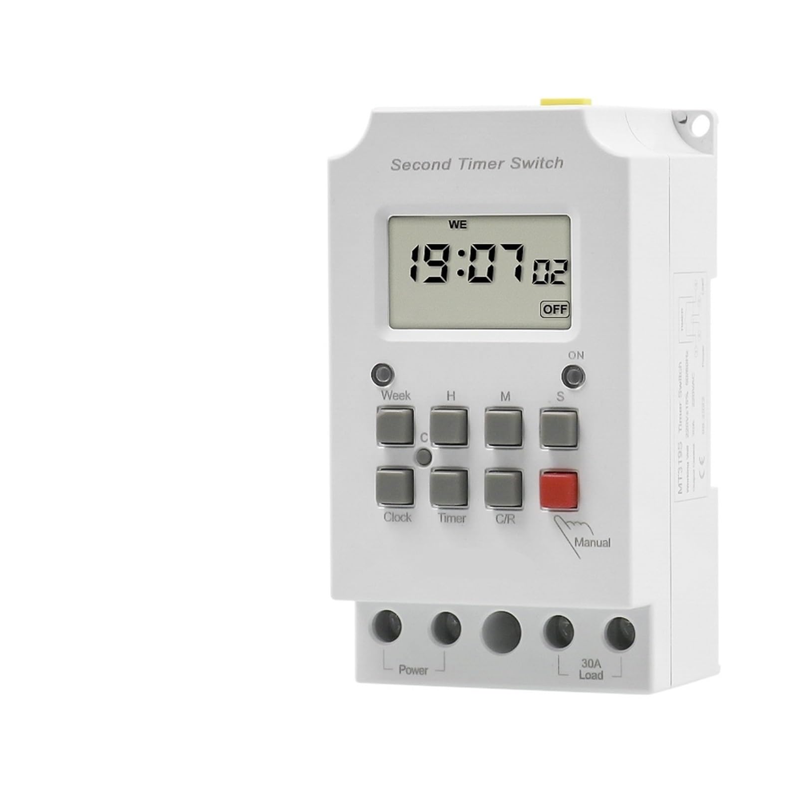 Täglich wöchentlich programmierbare digitale Zeitschaltuhr 25A 30A 110V 220V AC Automatische Miniatur-Timer-Steuerung für elektronische Geräte (Farbe: 30A 110V)