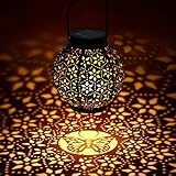 Lámpara solar colgante para exteriores - OxyLED 1 PCS Resistente al agua con luces LED decorativas y estructura de metal con energía solar y es ideal para jardines patios caminos o fiestas
