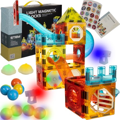 75 Elements Luminous Marble Track for Children from 3 to 9 Years