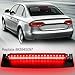 Shtuomoland Center Brake Light Assembly Compatible with Audi A4 A4 Quattro 2009-2015 S4 2010-2015 3rd Third Brake Light Assembly with 18 Smal Red Lamp Bulbs Replace 8K5945097