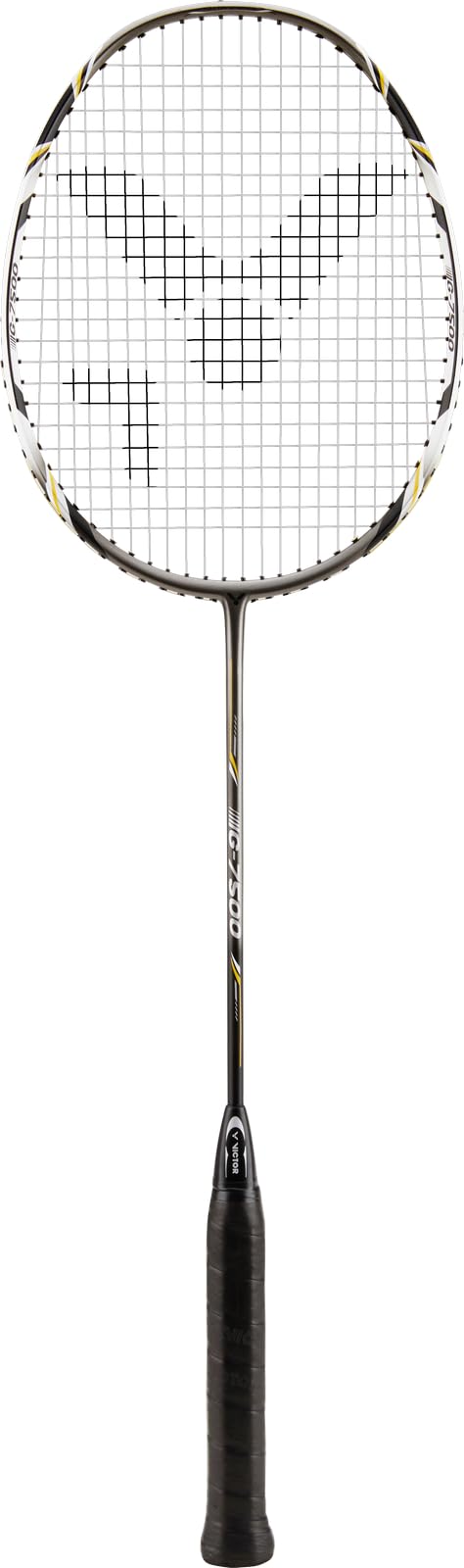 VICTOR Badmintonschläger G-7500, Schwarz/Silber, 67.4 cm, 113/0/0