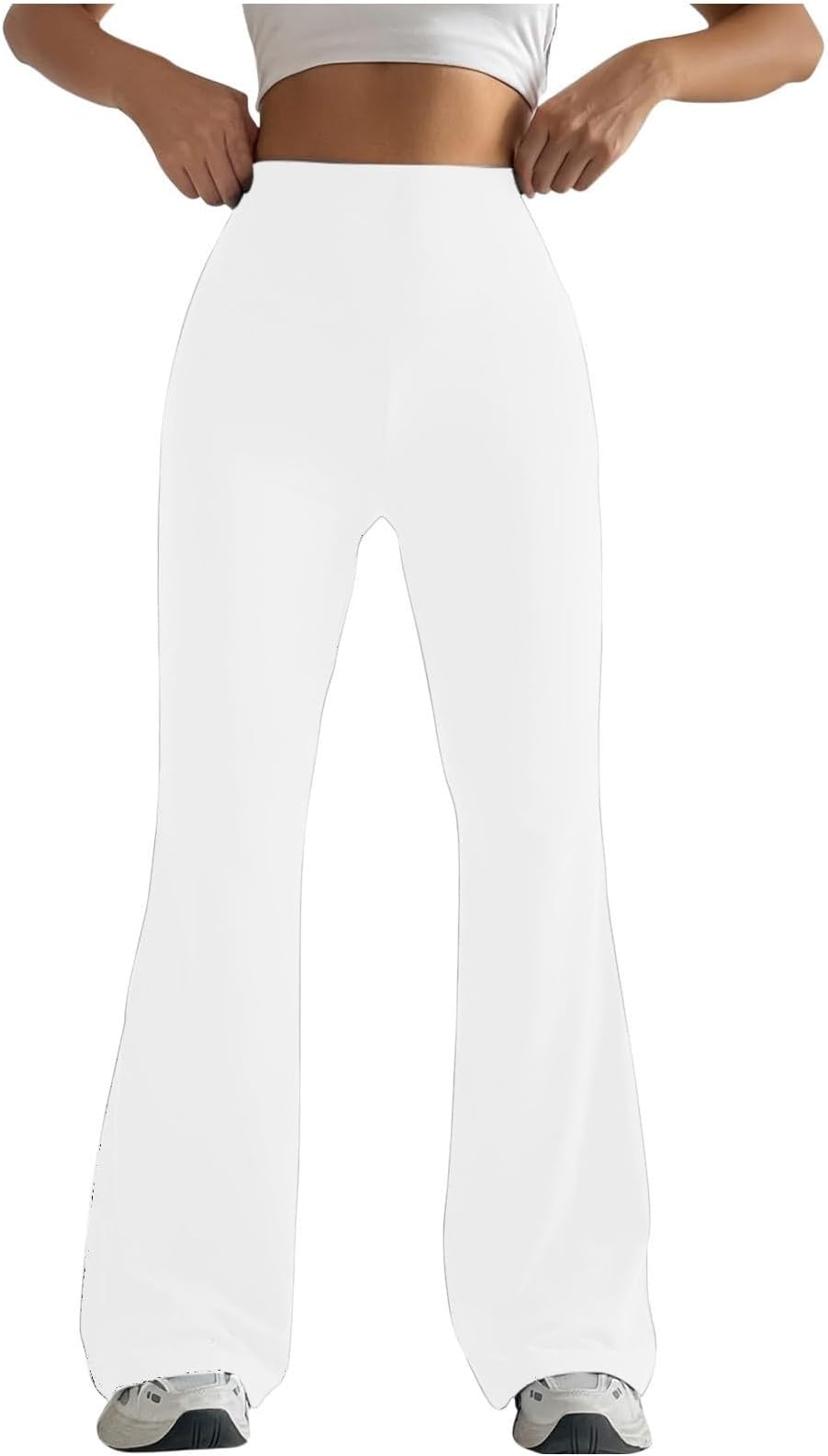 Baggy Flare Sweatpants Women Cotton Drawstring High Waisted Yoga Pants with Pockets Y2k Casual Flowy Wide Leg Pants