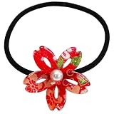 Japanese Chirimen Made Sakura Design Hair Accessory Elastic Hair Band Ponytail Holder