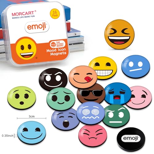 Imanes decorativos de emoji MORCART 16 piezas miniatura 6