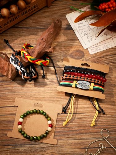 Sureio 7 Pcs African Beaded Bracelet Adjustable Jamaica Jewelry Multi Layer Ethnic Tribal Braided Bracelet Men Women  thumb #5
