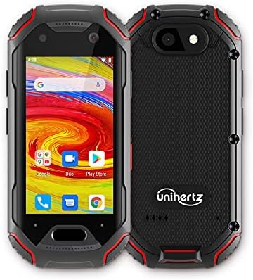 Unihertz Atom, The Smallest 4G Rugged Smartphone in The World, Android 9.0 Pie Unlocked Smart Phone with 4GB RAM and 64GB ROM (Support T-Mobile & Verizon only)