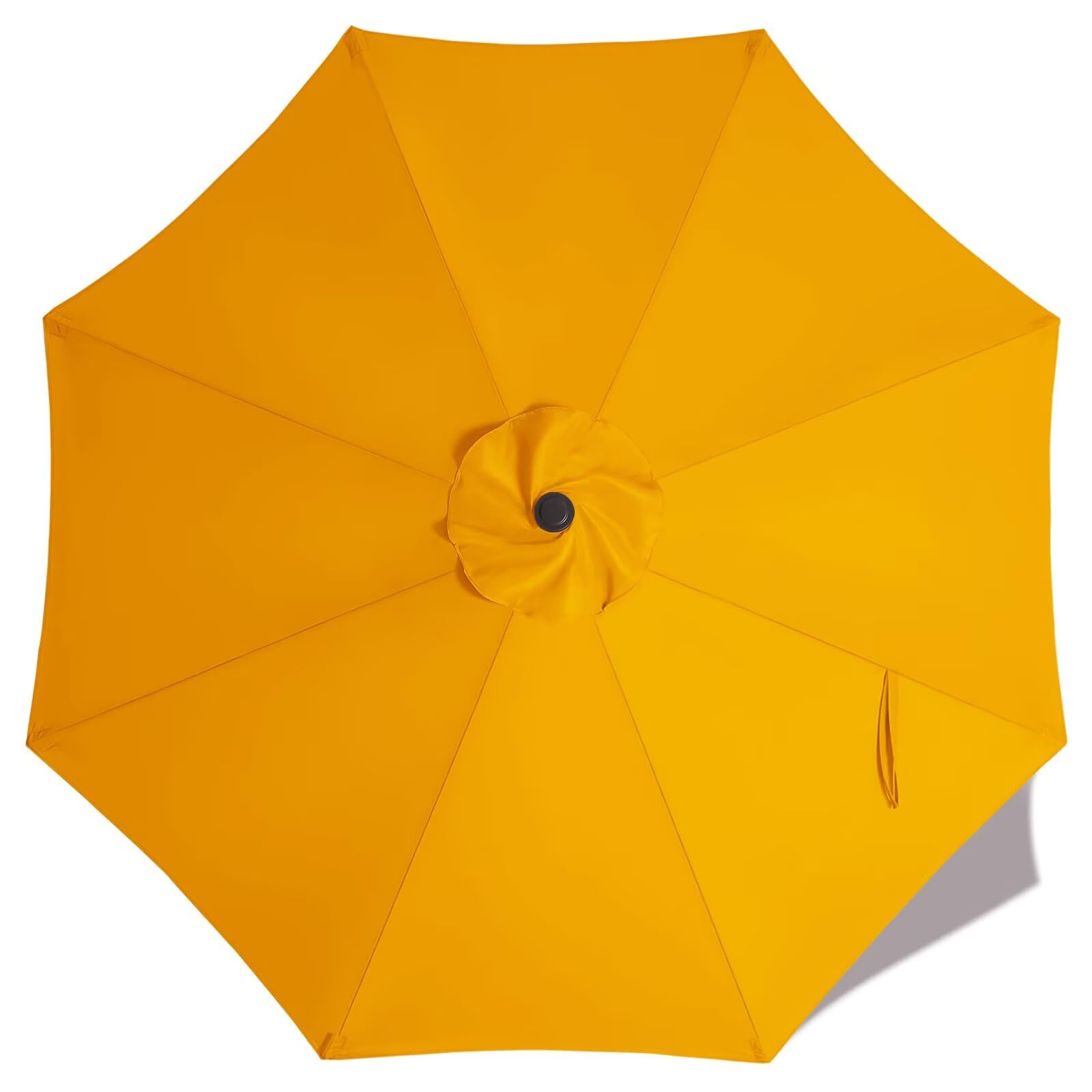 ABCCANOPY 9ft Outdoor Umbrella Replacement Top Suit 8 Ribs (Gold)