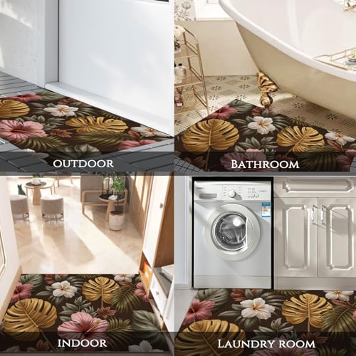 Paillasson Fleurs Tropicales : Confort et Élégance Durables - 8