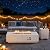 ECOTOUGE 56" Patio Propane Fire Pit Table, 50,000 BTU Rectangle Concrete Fire Pits with Waterproof Cover, Auto-Ignition, Free Lava Rocks for Garden, Porch, Backyard, White