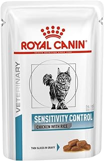 Royal Canin Veterinary Sensitivity Control | 12 x 85 g | Diät-Alleinfuttermittel für ausgewachsene Katzen | Zur Minderung von Nährstoffintoleranzerscheinungen | Stückchen in Soße product image
