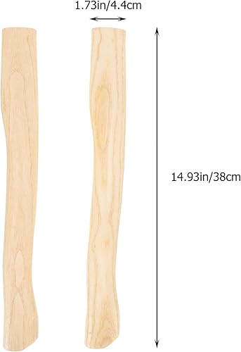 Miniatura 3 de DOITOOL Mango de repuesto de madera para campamento, 8 piezas, mango de hacha de 14.9 pulgadas, repuesto de mango de hacha de nogal, 15.0 x 1.7 in