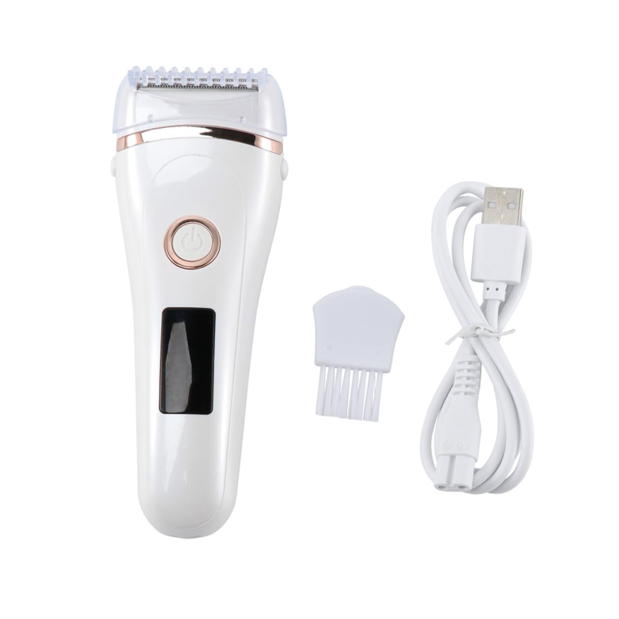 ibasenice Depilatore Elettrico Donna Rasoio Corpo Riutilizzabile Lama in Acciaio Inox e Display Led, Ricaricabile Usb, per Ascelle e Gambe