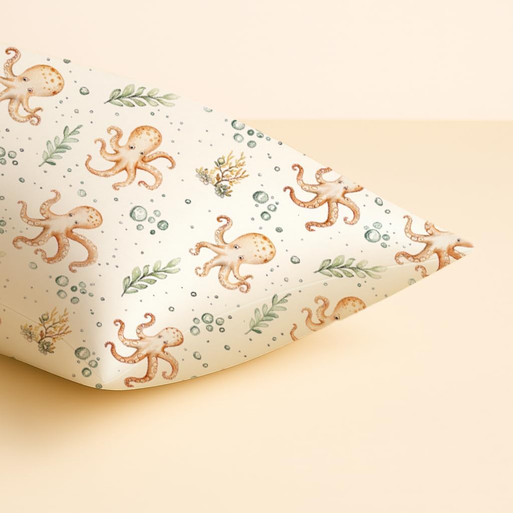 Toddler Pillowcases 2 Pack for 13x18 Pillow with Envelope Closure, Pillow Case Covers for Boys & Girls, Soft, Breathable, and Stretchy (Aqua Wonders)