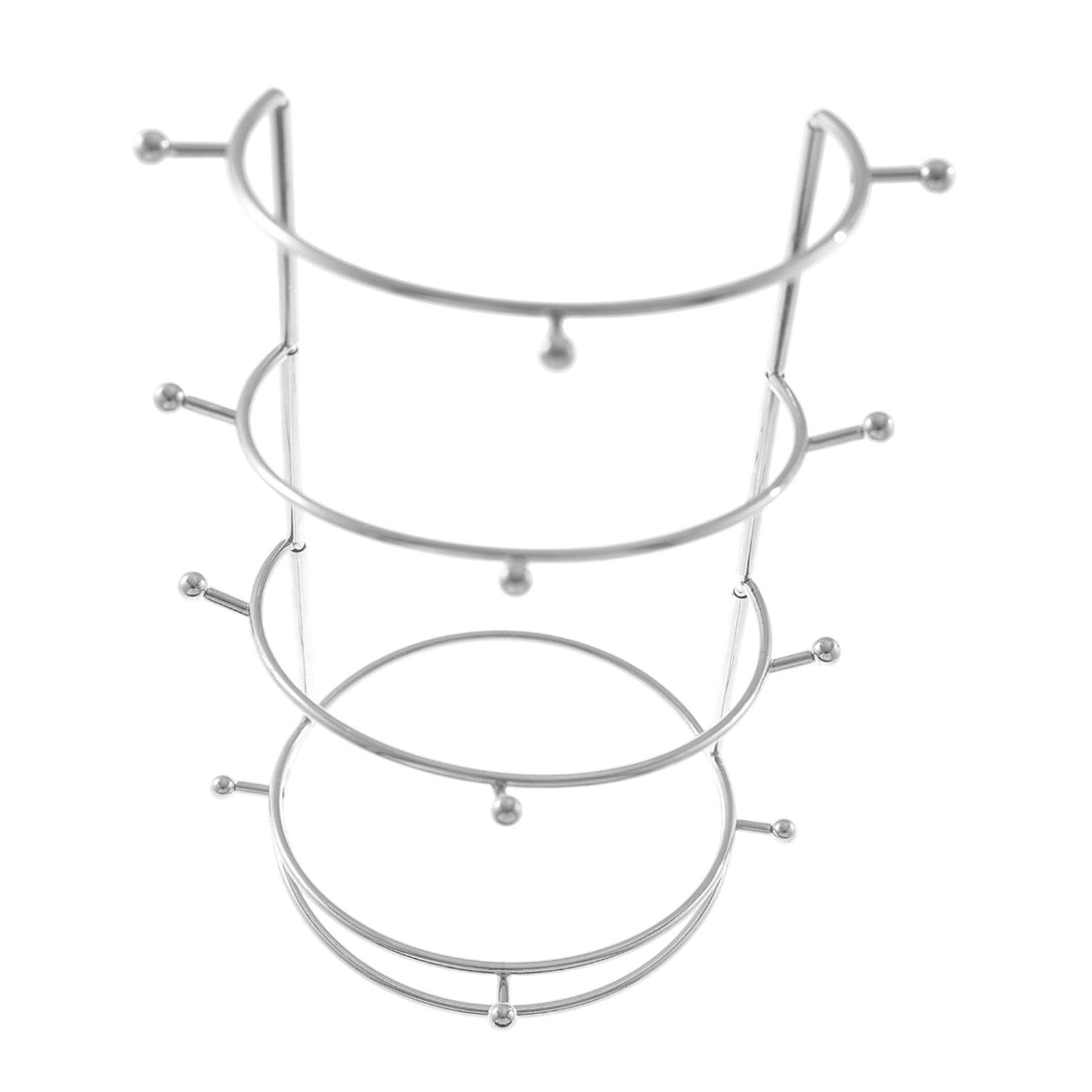 Colaxi Tiara Display Stand Jewelry Holder for Women Crown Display Holder Organizer for Hair Accessories Hair Hoop Home Store Dresser, 4 Tier