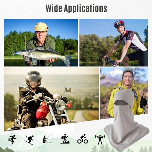 Image of SATINIOR 3 Piece Balaclava Face Cover Sun Protection Neck Cover Summer Balaclava for Men Women Outdoor Sports UV Protector