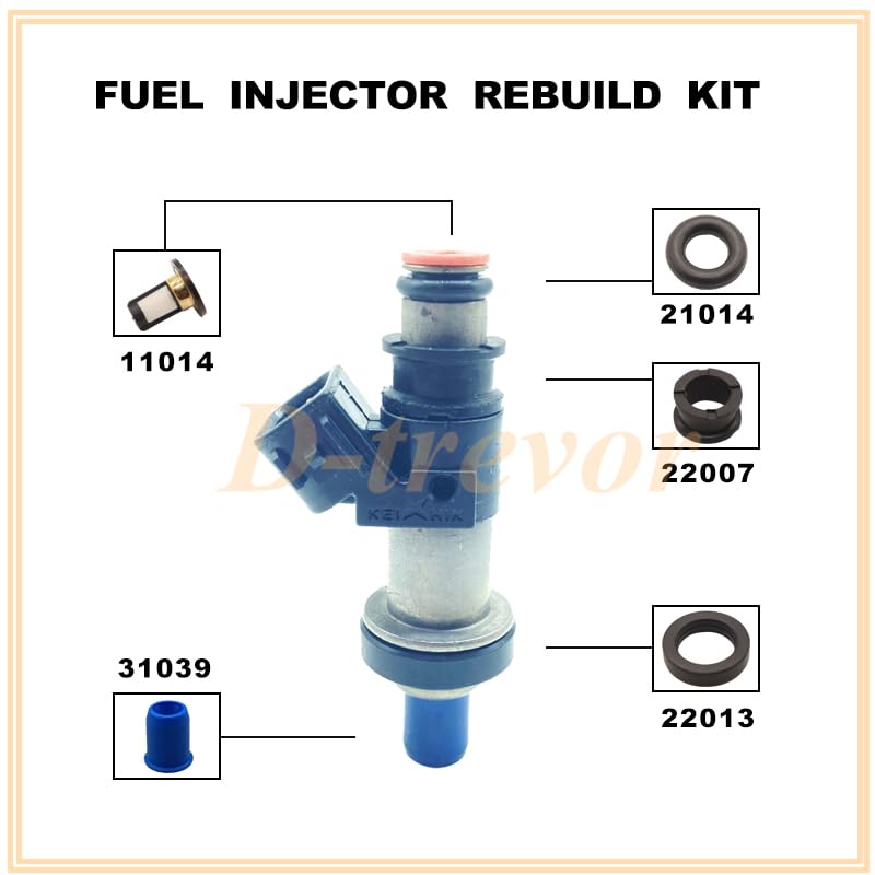 Fuel Injector Repair Kits For 16406-ZW5-000 For Honda Outboard MP7770 4 Stroke BF115-130HP - (Color: 8 piece set)