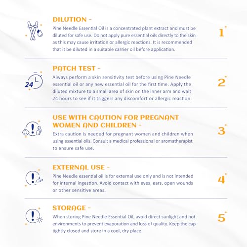 Image of HIQILI 10ml Pine Essential Oil, 100% Pure Natural for Diffuser, Clean Spary, Winter Candle Making Scent- 0.33 Fl Oz