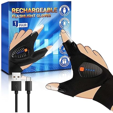 Apicey Rechargeable LED Flashlight Gloves Cover