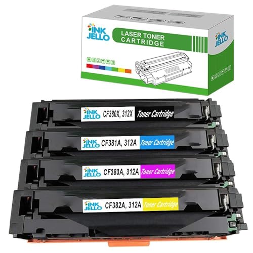 Cartouche HP M476dn CF380X InkJello pour résoudre les problèmes de textes pâles et de lignes