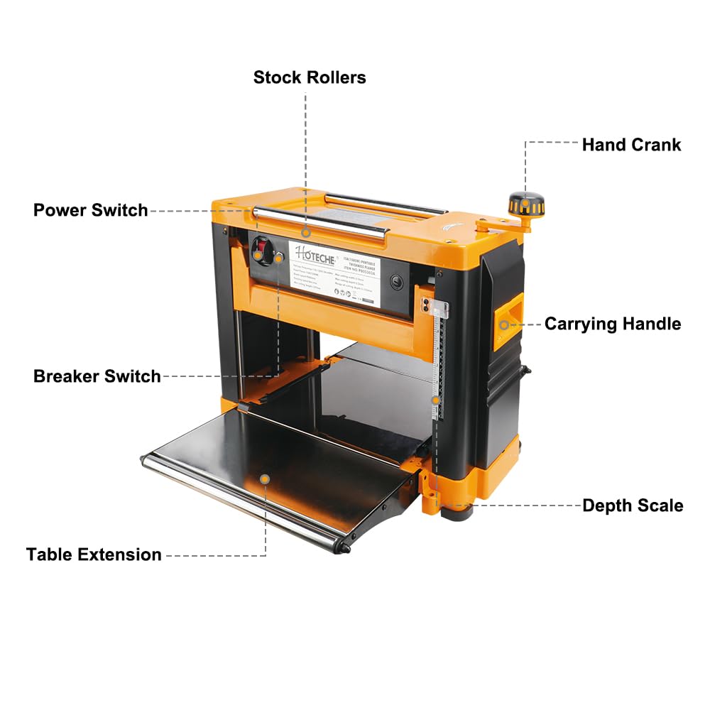 Snapklik.com : 12.5-Inch Power Benchtop Thickness Planer 12.5-Amp Two ...