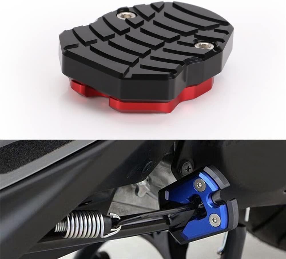 DEHIWI for Ya&maha NMAX155 NMAX125 2015-2019 XMAX300 Motorcycles Kickstand Foot Side Stand Enlarger Plate Extension Pad CNC Support Plate Anti Slip (Color : Blue)