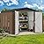 DWVO 8x6FT Outdoor Storage Shelter, Roomy Steel Tool Shed with Secure Entrances & Air Circulation for Patio, Lawn, and Backyard, Ideal for Storing Garden Gear, Lawn Tools, and Bikes, Brown