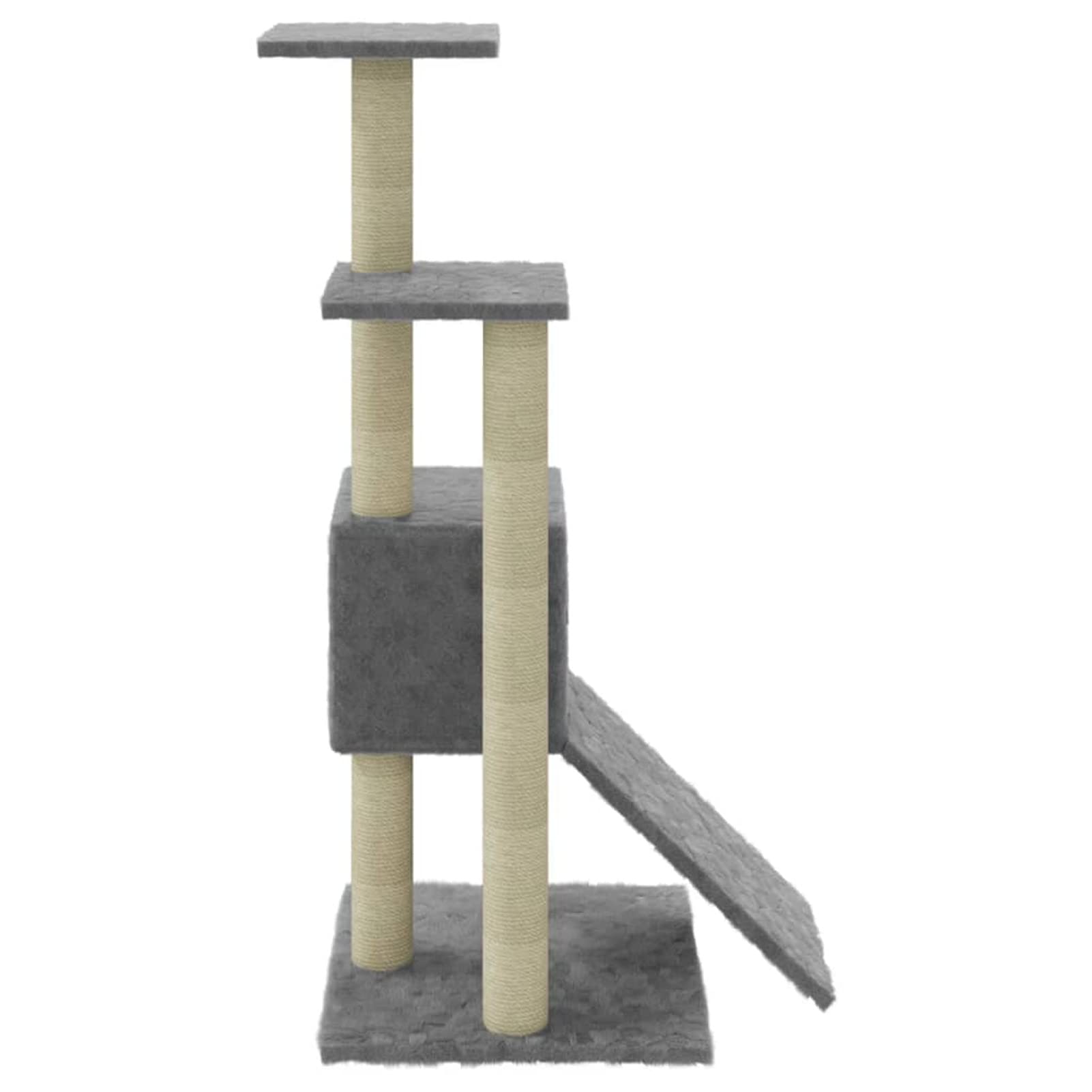 ShGaxin Rascador para Gatos con Postes de sisal, Arbol para Gatos, Gatos Accesorios, Arranhador para Gatos, Arbol Rascador Gatos, Gris Claro 92 cm