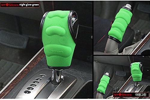 Silicone Gear Shift Knob & Hand brake Cover Set (Night glow green)