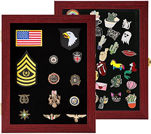 VERANI 11x14 Pin Display Case Pin Collection Display Box Military Medal Display Frame with 98% Uv Protection Acrylic Door for Beach Tags Jewelry Insignia Ribbons Patches Insignia Ribbons Sport Pins