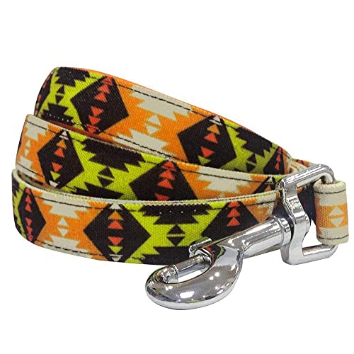 Blueberry Pet 2 Colors Southwestern Vintage Tribal Print Dog Leash With Soft & Comfortable Handle, 5 Ft X 5/8", Extravagant Orange, Small, Leashes For Dogs #TOP1
