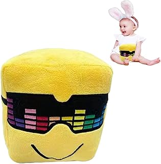 5.9" Yellow Sunny and Melon Plush,Sunny and Melon Plush,Cute Sunny and Melon Plushie Doll,Funny Cool Square Plush,Gift for Children and Fans on Holiday (Size : B 1PC)