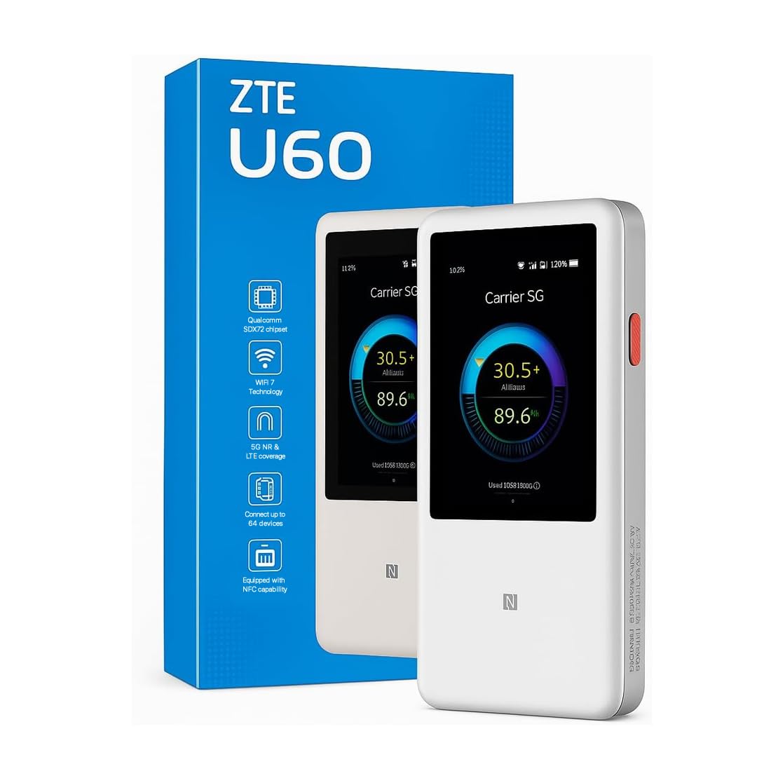 ZTE U60 mobiler Hotspot Router 5G WIFI - wei? (U60)