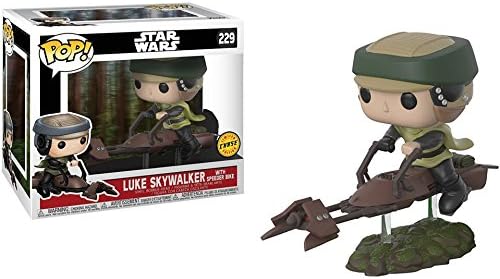 Funko Luke Skywalker avec Speeder Bike (édition Chase) POP! x Star Wars – Figurine vinyle Retour du Jedi + 1 carte officielle Star Wars [#229] | Pop Star Wars