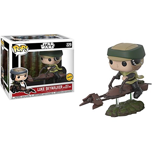 Funko Luke Skywalker W/Speeder Bike (Chase Edition) Pop! X Star Wars - Return Of The Jedi Vinyl Figure + 1 Official Star Wars Trading Card Bundle [#229] #TOP22