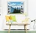 wall26 Removable Wall Sticker/Wall Mural - Snow Mountain and Pine Trees Out of The Open Window Creative Wall Decor - 24