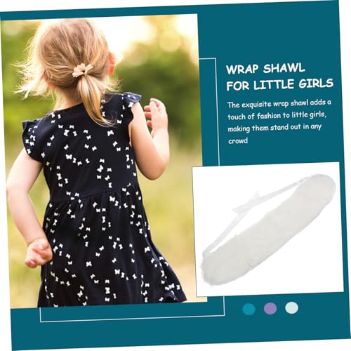 Girls Faux Fur Wrap Shawl Winter Warm Decorative Shawl for Little Girls3