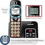 Panasonic Cordless Phone with Answering Machine, Advanced Call Block, Bilingual Caller ID and Easy to Read High-Contrast Display, Expandable System with 2 Handsets - KX-TGD832M (Metallic Black) - Image 5