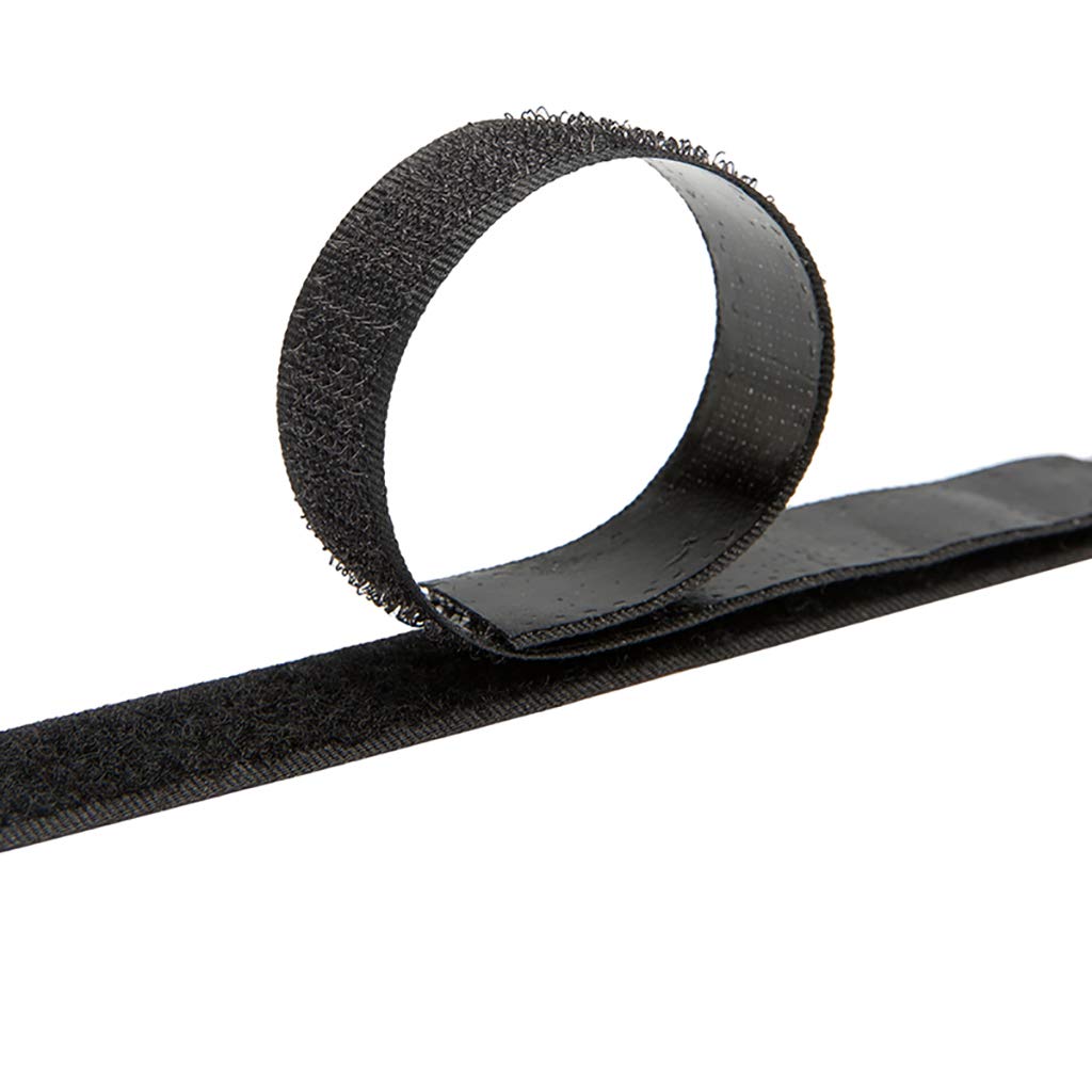 Auto Adhesivo de Doble Cara 25m, Hook y Loop Cinta Rollo Cinta de Autoadhesiva Tira Adhesivo Fuerte, para Mosquitera, Ventana, Cortina. - Negro 5cm Ancho