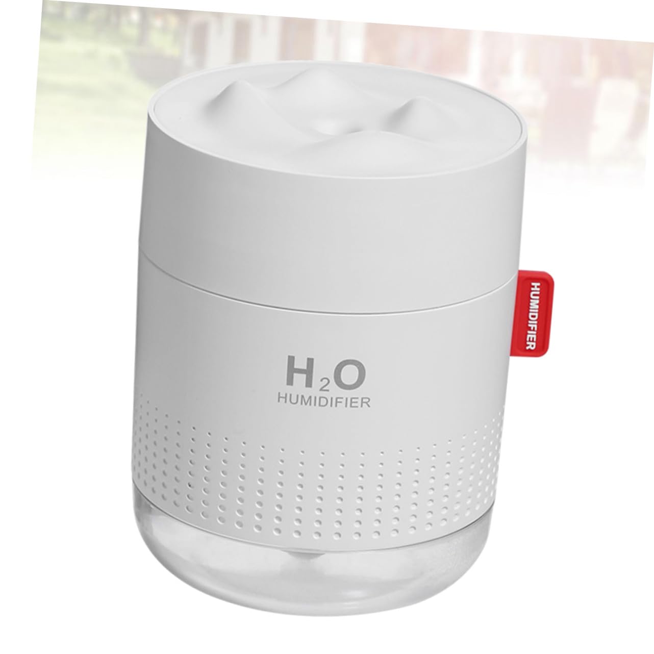 Umidificatore da Tavolo 500ml Bianco Spegnimento Automatico | Luce Notturna Integrata, Abs Pp PC e Silicone, Design Snow Mountain per Camera