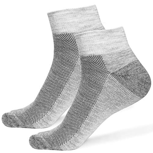 2 PAIRS Alpaca Wool Socks for Men & Women - Extra Thick Warm Ankle Socks Crew Winter Outdoor Hunting Boot Sock