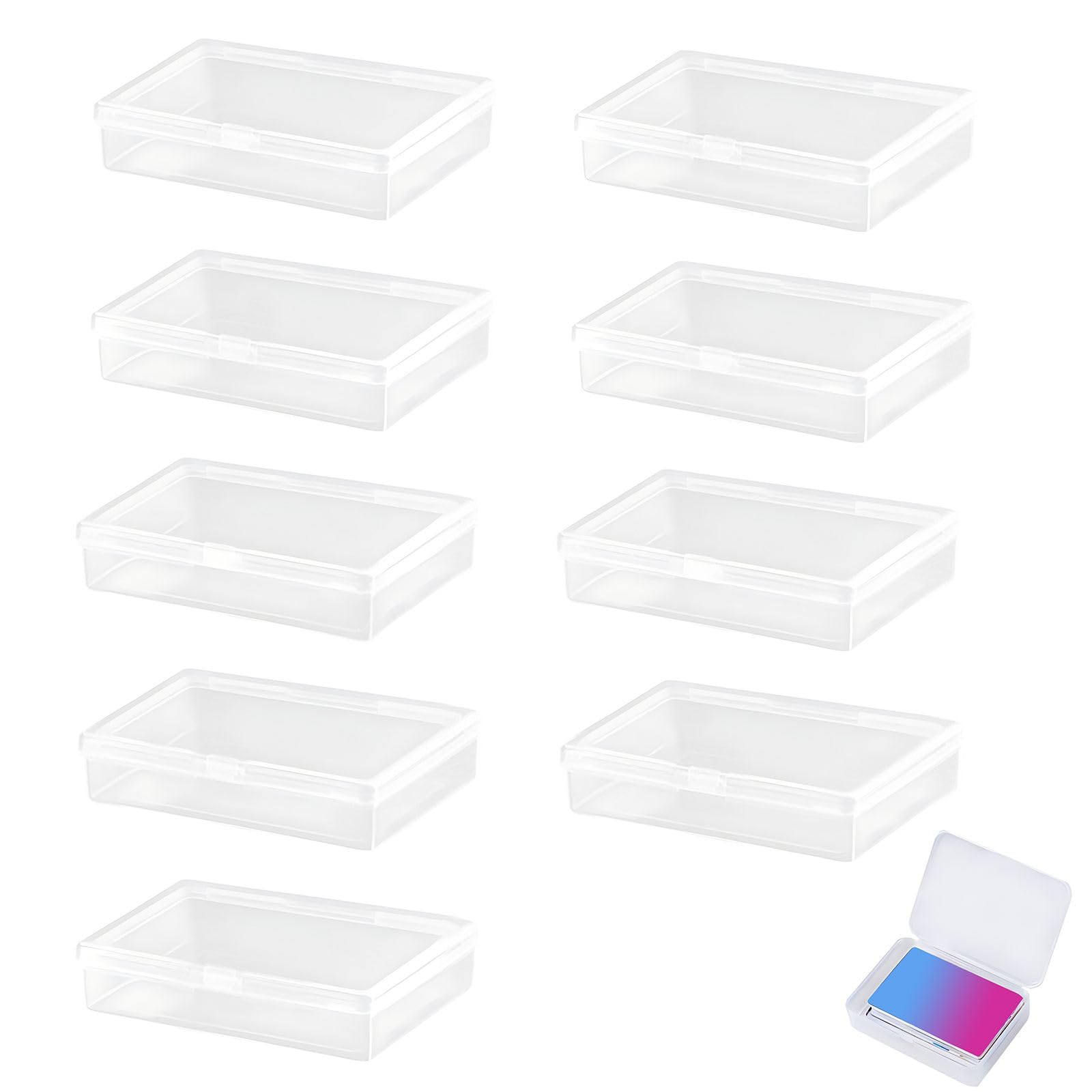 9 Custodie Portacarte In Plastica Trasparente Con Chiusura A Scatto - Organizer Per Carte Da Gioco, MTG, Sportive E Biglietti Da Visita
