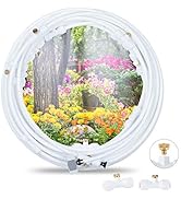 Lunatino Misting Cooling System 40FT (12M) Misting Line + 12 Brass Mist Nozzles + 2Brass Adapter(...