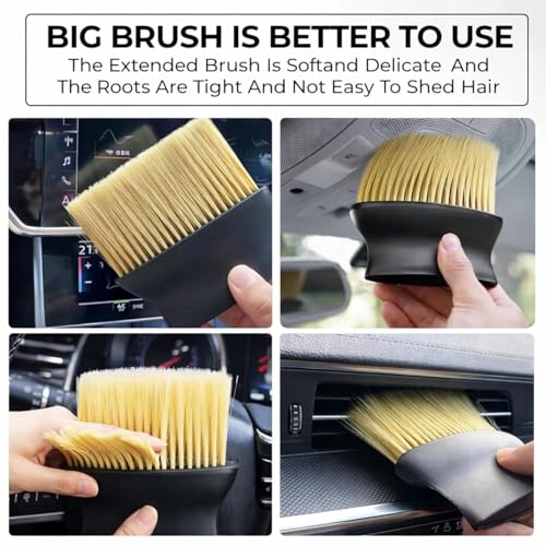 Image of AC Cleaning Brush for Split & Window AC, Soft Dense Bristles Condenser & Filter Cleaning Brush, Air Conditioner Coil Cleaner Tool, AC Service Brush for Home & Professional Use