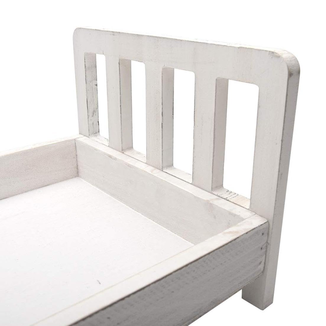 Accesorios de fotografía de recién nacidos, fondo de cama de madera, fondo de fotos de bebés, cama de madera pequeña de bricolaje, cama extraíble, accesorios de accesorios de cuna de estudio, accesor