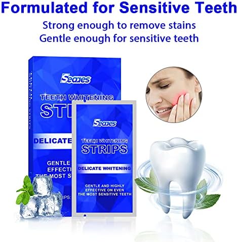 Teeth Whitening Strips - 14 Sets 28pcs White Strips for Removing Smoking Coffee Stain, Effective Home Use Tooth Whitening Kit